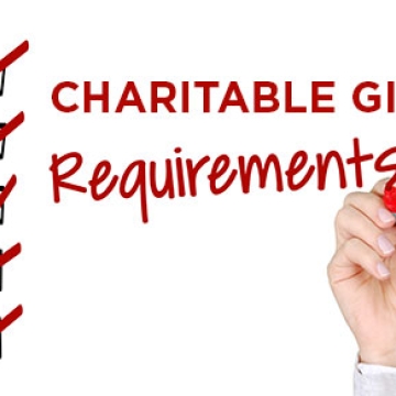 charitable gift requirement list