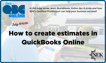 How to create estimates in QuickBooks Online