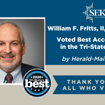 Bill Fritts, Member of SEK, CPAs & Advisors Voted Best Accountant by Herald Mail Readers