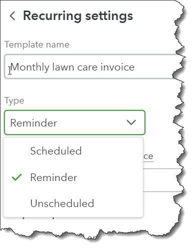 section in quickbooks