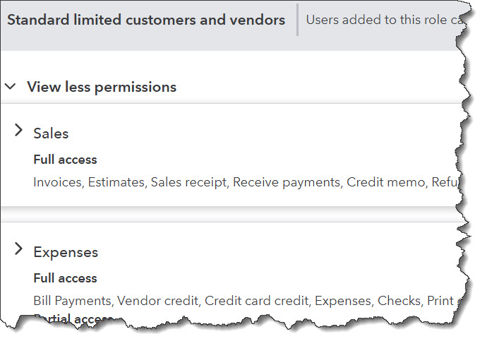 quickbooks section