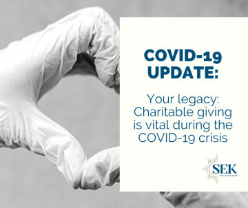 Your legacy: Charitable giving is vital during the COVID-19 crisis