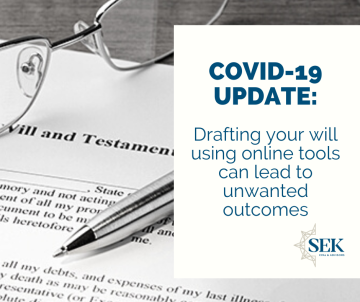 Drafting your will using online tools can lead to unwanted outcomes