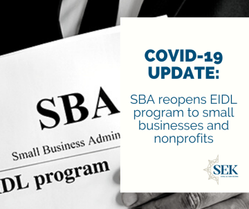 SBA reopens EIDL program to small businesses and nonprofits