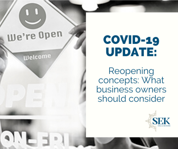 Reopening concepts: What business owners should consider