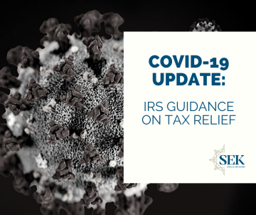 IRS guidance on tax relief