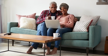Couple sitting on a couch