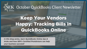 Keep your vendors happy: Tracking bills in QuickBooks Online