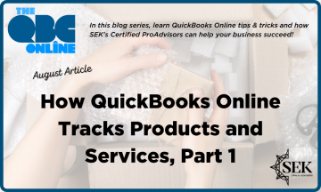 How QuickBooks Online tracks products and services, part 1