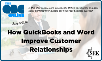 How QuickBooks and Word improve customer relationships