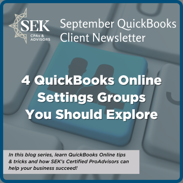 4 QuickBooks Online Settings Groups You Should Explore