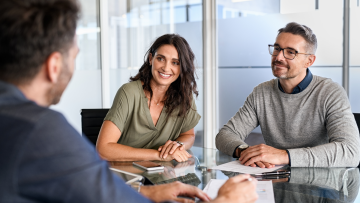 couple meeting with their accountant