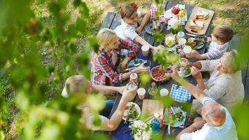 family sharing a meal