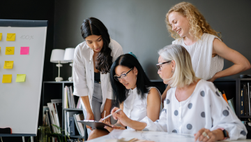 women in a meeting