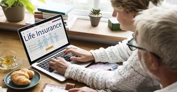 life insurance on laptop