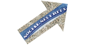 social security card in arrow