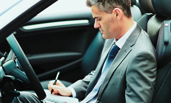 man driving