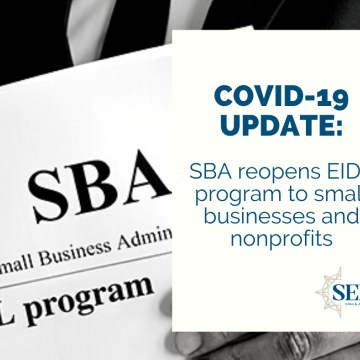 SBA reopens EIDL program to small businesses and nonprofits