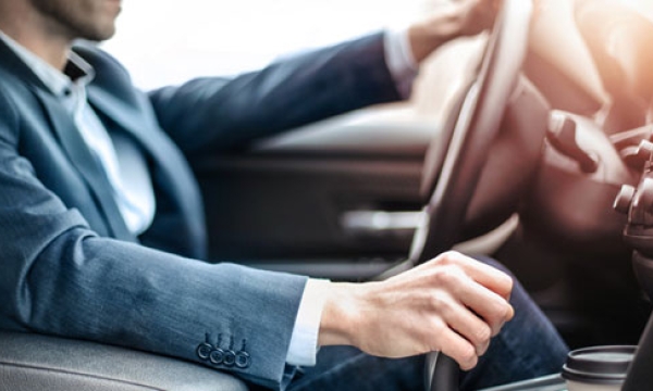 business man driving