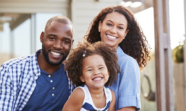 parents and young child