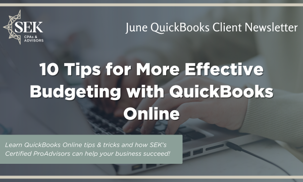 10 Tips for More Effective Budgeting with QuickBooks Online