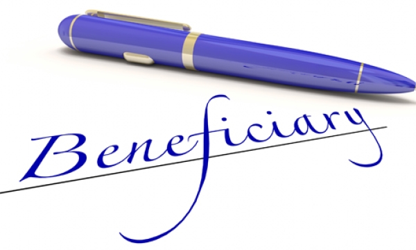 Blue pen next to the word "Beneficiary"