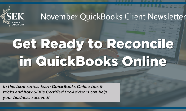 Get Ready to Reconcile in QuickBooks Online
