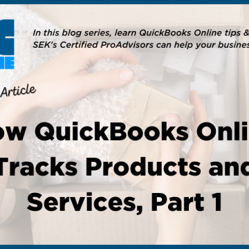 How QuickBooks Online tracks products and services, part 1