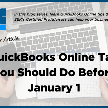 5 QuickBooks Online tasks you should do before January 1