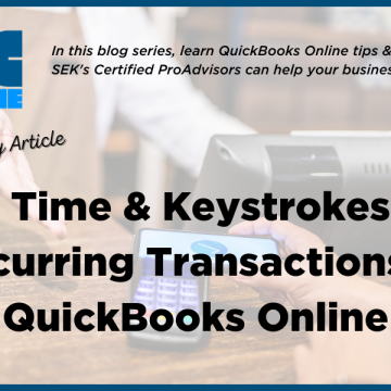 Save time & keystrokes with recurring transactions in QuickBooks Online