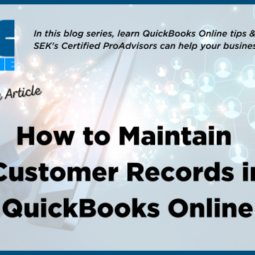 How to maintain customer records in QuickBooks Online