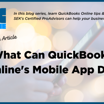 What can QuickBooks Online's mobile app do?