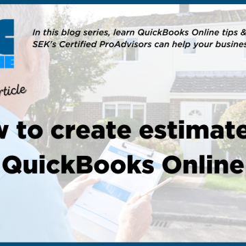 How to create estimates in QuickBooks Online