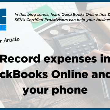 Record expenses in QuickBooks Online and on your phone