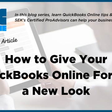 How to give your QuickBooks Online forms a new look