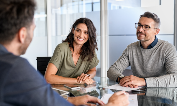couple meeting with their accountant