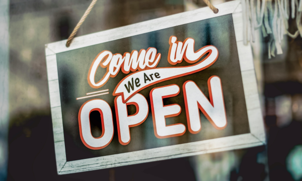 open sign