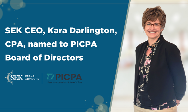 SEK CEO, Kara Darlington, CPA, named to PICPA Board of Directors