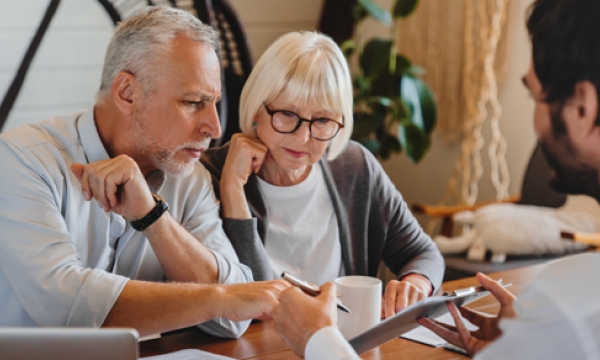 Couple reviewing estate plan