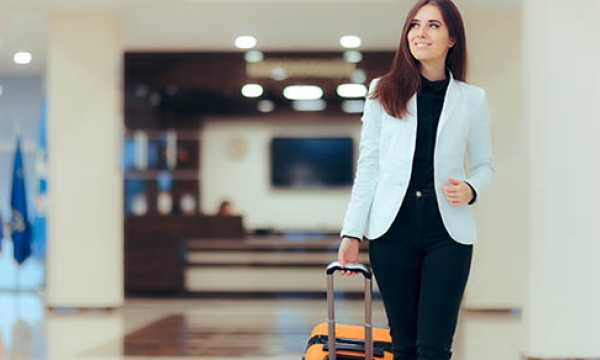 woman in airport