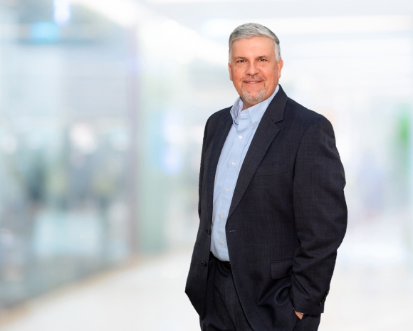 man with blue jacket