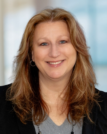 woman with black jacket