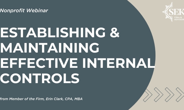 Establishing & Maintaining Effective Internal Controls