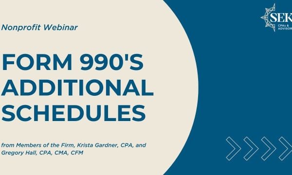 Form 990’s Additional Schedules