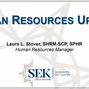 Human Resources Updates - July 29, 2020