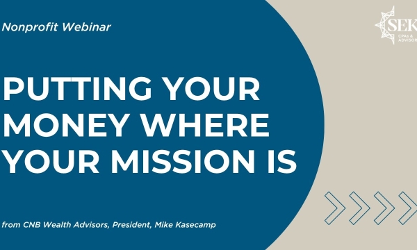 Putting Your Money Where Your Mission Is