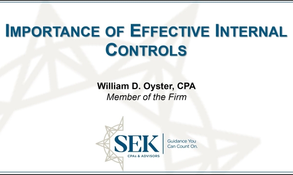 Importance of Effective Internal Controls - July 29, 2020