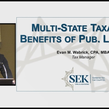 Multi-State Taxation: Benefits of Pub. L. 86-272