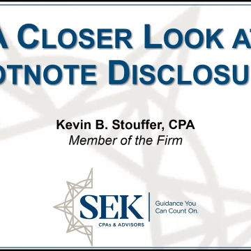 A Closer Look at Footnote Disclosures - July 29, 2020