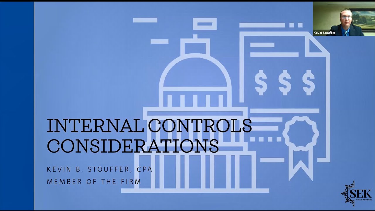 Internal Control Considerations - July 21, 2021